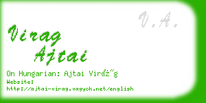 virag ajtai business card